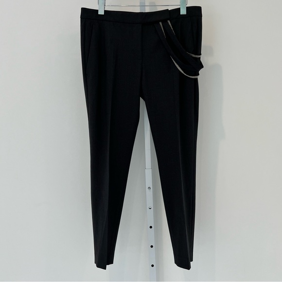 BRUNELLO CUCINELLI GRAY EMBELLISHED PANTS SIZE 10 NWOTS!